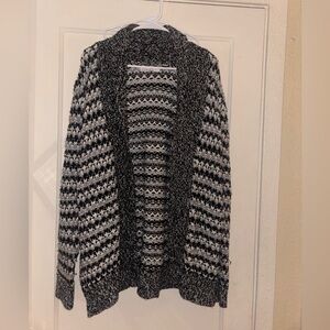 Cleo Black and White Knit Cardigan